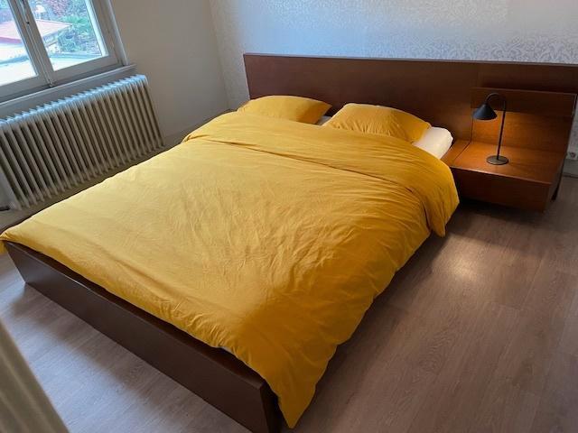 Ikea Malm bed bruin 160 x 200 cm, Huis en Inrichting, Slaapkamer | Bedden, Gebruikt, Tweepersoons, 160 cm, 200 cm, Hout, Bruin