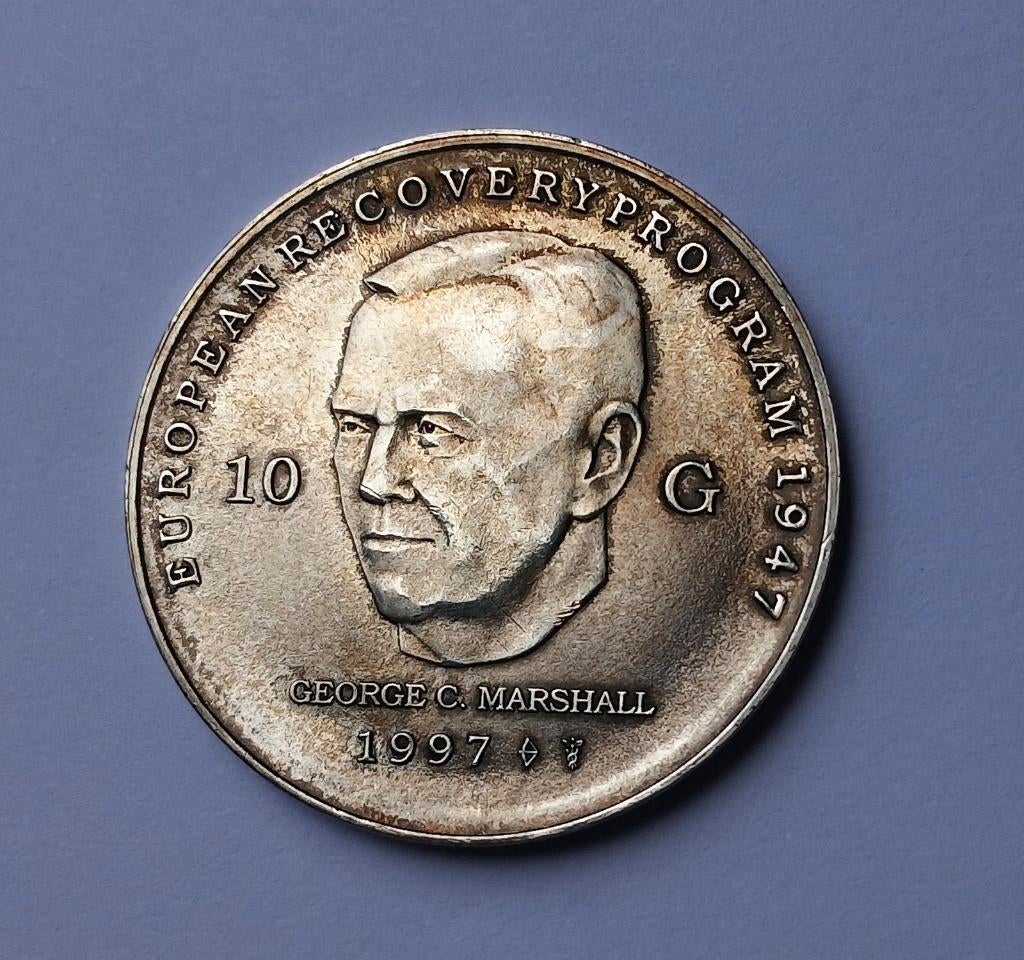 10 Gulden 1997, Verzenden, Koningin Beatrix, Zilver, Losse munt