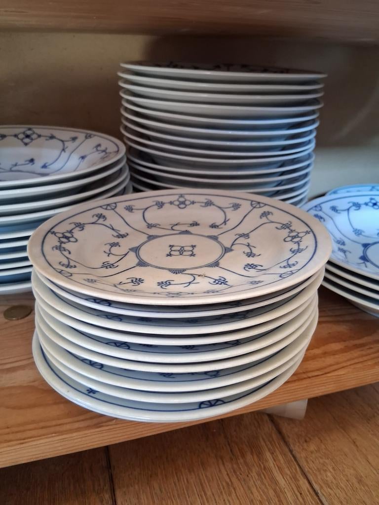 Blauw saks jager kahla  ontbijtborden, Ophalen of Verzenden