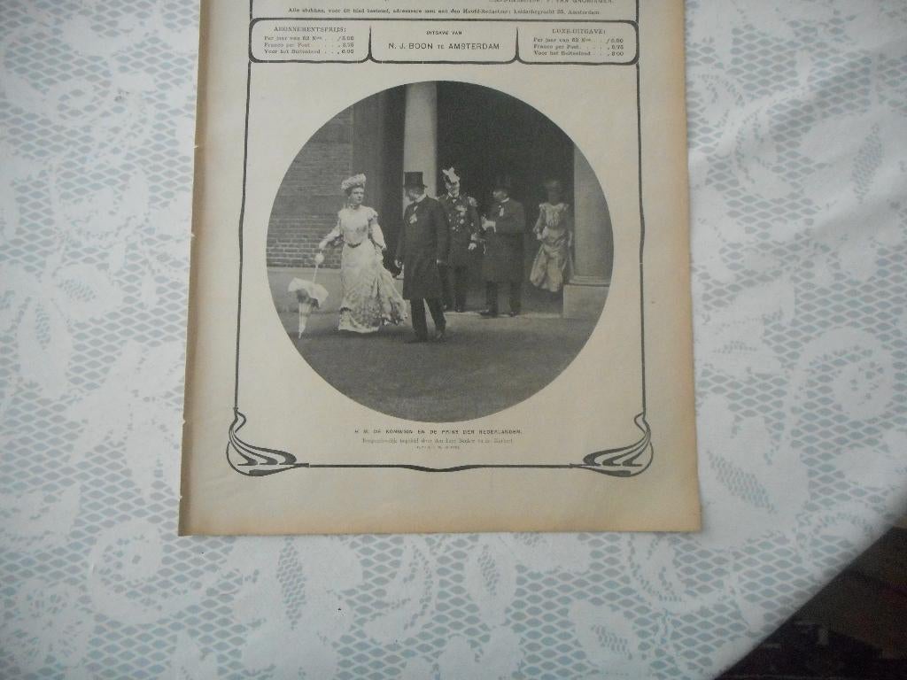 Foto koningin Wilhelmina en Prins Hendrik. 1904., Ophalen of Verzenden, Gebruikt, Nederland, Kaart, Foto of Prent