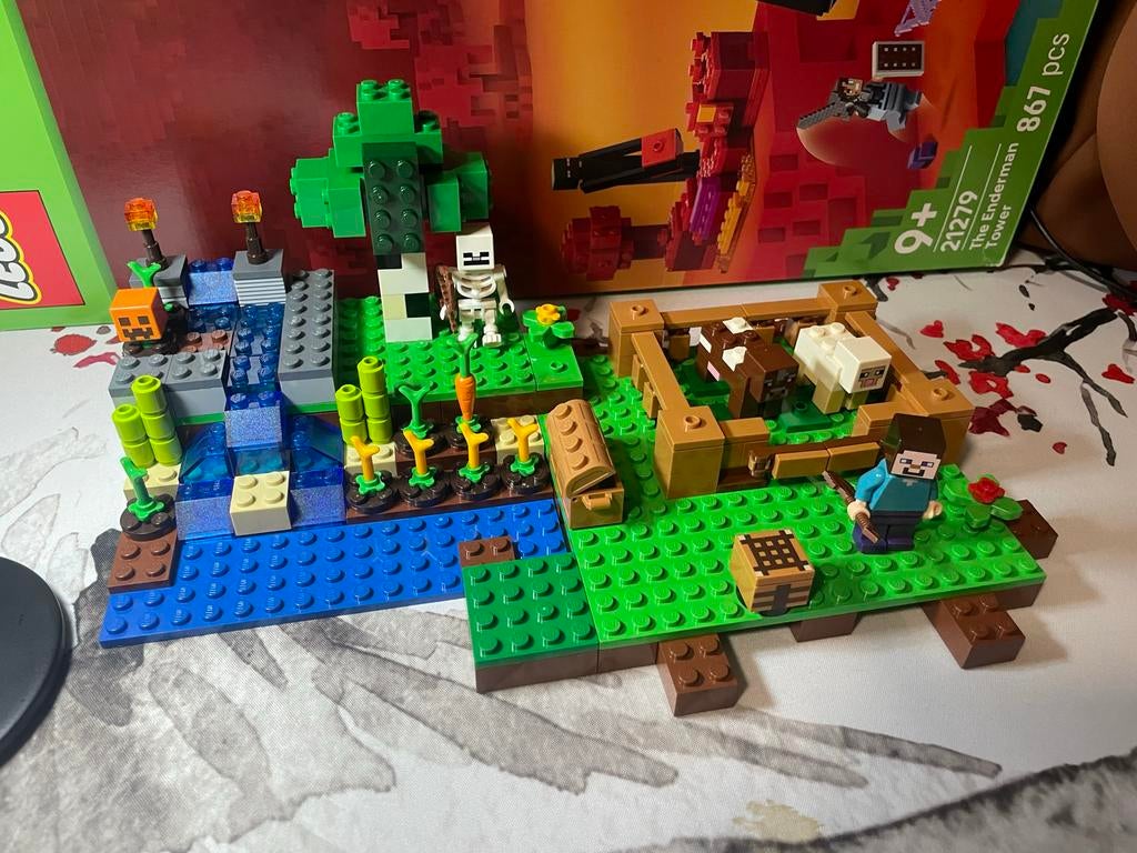 Lego Minecraft 3 sets, Ophalen of Verzenden, Gebruikt, Complete set, Lego