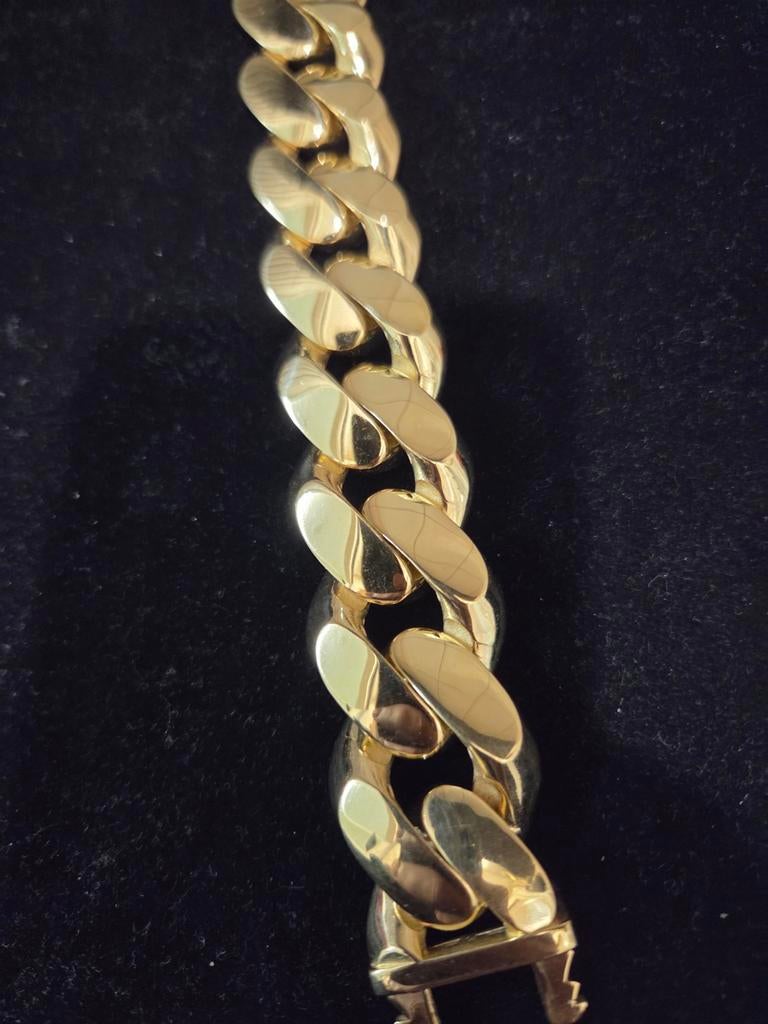 14 k gouden cuban armband 51,3 gram, Ophalen of Verzenden, Nieuw, Goud, Goud