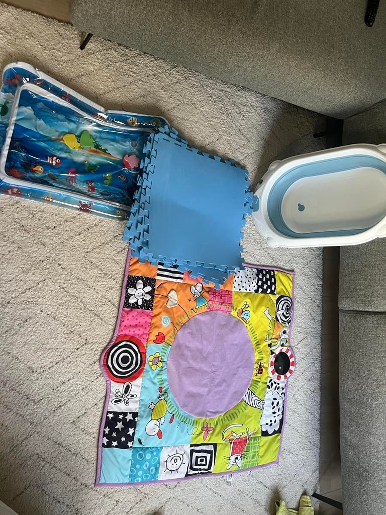 Grote box met speelmatten, Kinderen en Baby's, Boxen, Ophalen, Gebruikt, Vierkant, Boxkleed