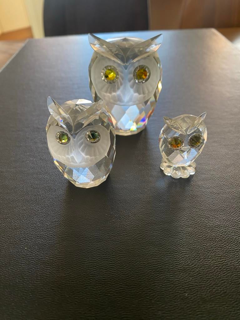 Swarovski uilen set, Verzamelen, Swarovski, Ophalen, Zo goed als nieuw, Figuurtje