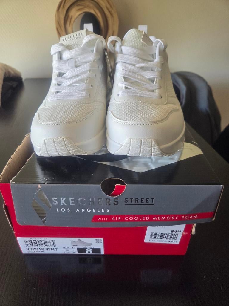 Heren Skechers sneakers maat 41 wit, Ophalen of Verzenden