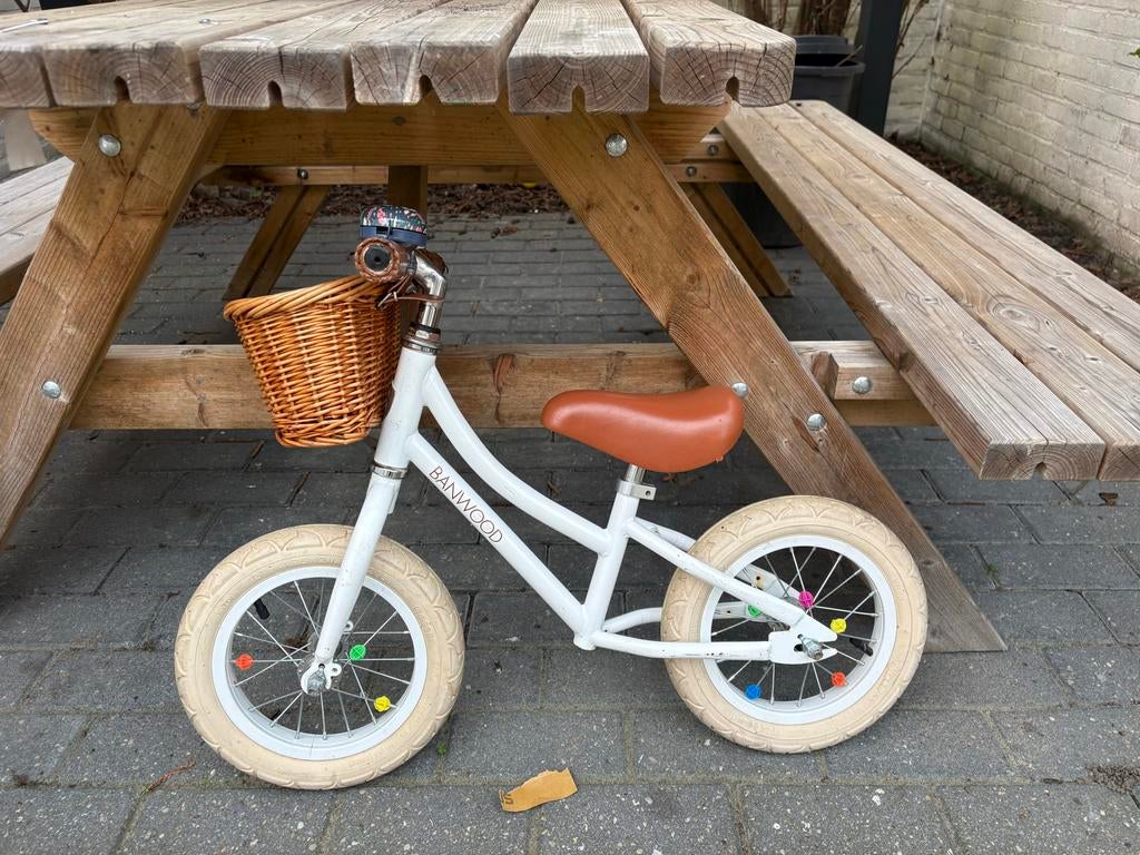 Banwood loopfiets met mandje - Gebruikt, klaar voor ronde 2!, Ophalen of Verzenden, Gebruikt, Loopfiets