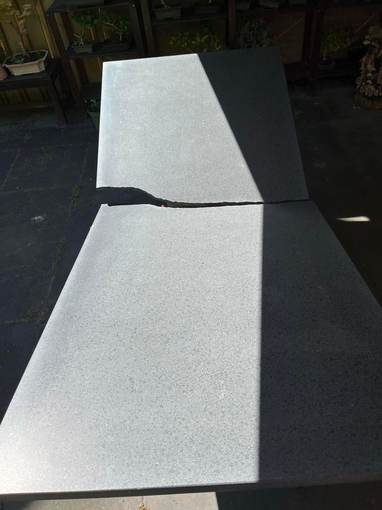 Granieten tuintafelblad - 3 cm dikte, diverse lengtes, Ophalen, Gebruikt