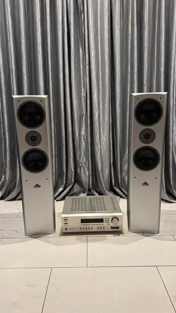 Onkyo TX-SR501E Receiver + Magnat Vector 55 Torenluidspreker, Audio, Tv en Foto, Stereo-sets, Gebruikt, Losse componenten, Speakers