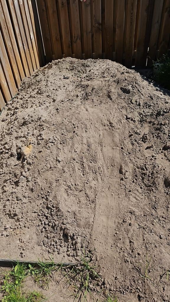 Ongeveer 3m2 schoon zwart zand, Tuin en Terras, Zand, Ophalen, Gebruikt, Ophoogzand