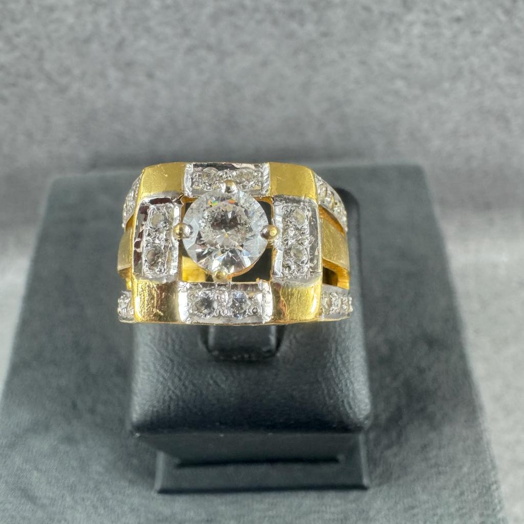 Gouden Ring | 22k | 8,25g | bandring | 17,75 | 407037, Gebruikt, Ophalen of Verzenden, 17 tot 18, Dame of Heer