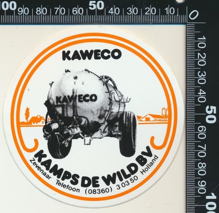 Sticker: Kamps De Wild - Kaweco - Zevenaar (2), Ophalen of Verzenden, Zo goed als nieuw, Bedrijf of Vereniging