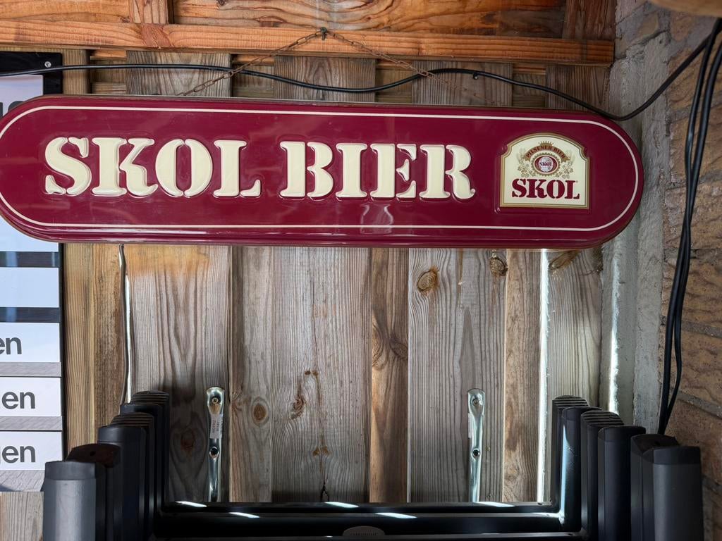 Skol lichtbak, Ophalen, Gebruikt, Reclamebord, Plaat of Schild, Overige merken