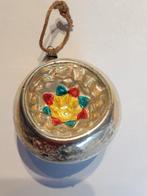 oude kerstbal deukbal gekleurde binnenkant doorsnee 6 cm, Ophalen, Gebruikt