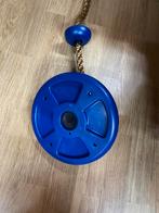 Disc schommel blauw met klimtouw, Kinderen en Baby's, Speelgoed | Buiten | Speeltoestellen, Ophalen of Verzenden, Zo goed als nieuw