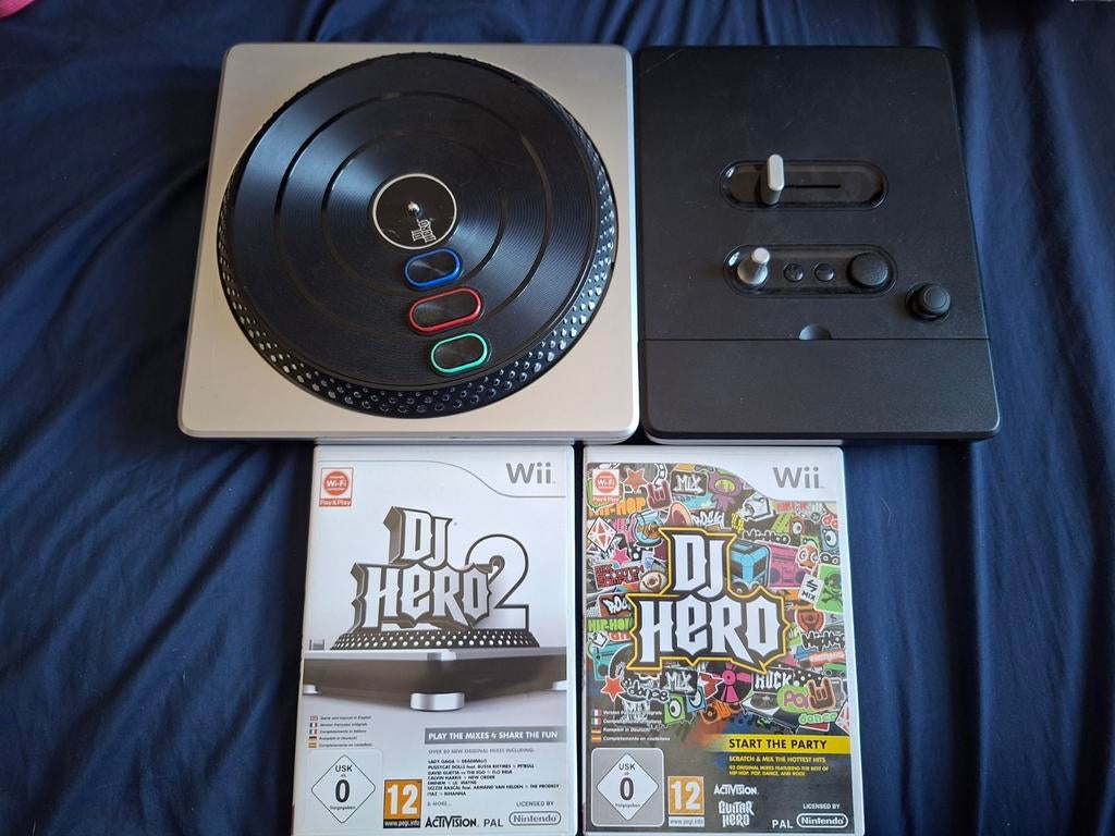 DJ Hero 1 & 2 met draaitafel en mixer voor Wii, Muziek, 2 spelers, Eén computer, Ophalen of Verzenden