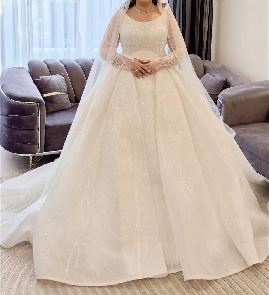 bruidsjurk/ Gelinlik, Ophalen of Verzenden, Zo goed als nieuw, Wit, Trouwjurk