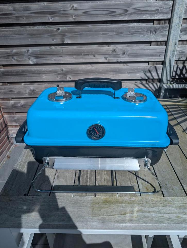 Compacte draagbare barbecue - Blauw - nooit gebruikt, Tuin en Terras, Gasbarbecues, Nieuw, Ophalen of Verzenden