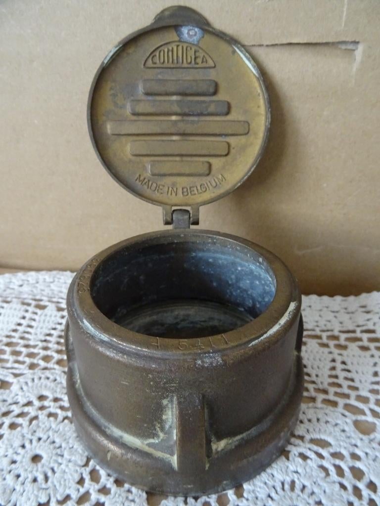 Vintage messing kistje doosje Contigea made in belgium 1967, Antiek en Kunst, Ophalen of Verzenden