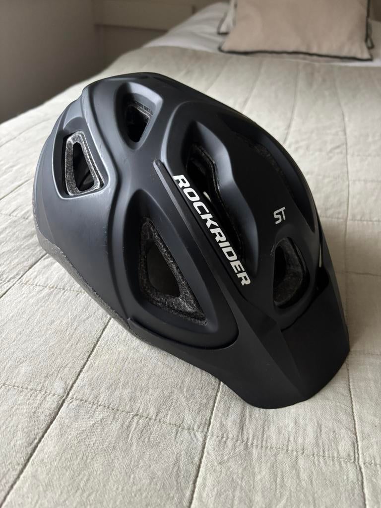 Rockrider Decathlon helm fietshelm 53-57 cm zwart, Ophalen of Verzenden, Zo goed als nieuw, M