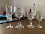 Set van 4 Cristal d'Arques Taillé kristallen glazen, Antiek en Kunst, Antiek | Glas en Kristal, Ophalen