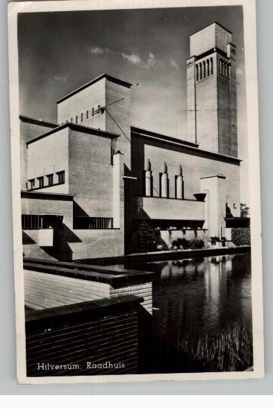 Hilversum Raadhuis st 1954, Verzamelen, Ansichtkaarten | Nederland, Gelopen, Noord-Holland, 1940 tot 1960, Verzenden