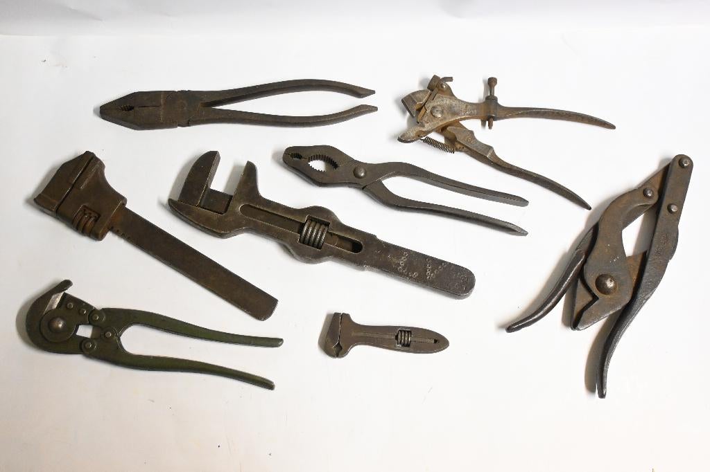 lot vintage gereedschap moersleutel draadschaar tang etc, Ophalen of Verzenden