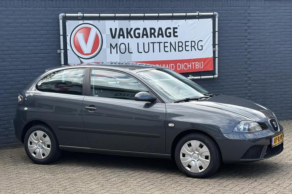 SEAT Ibiza 1.2 51KW 3-DRS, 1E EIGENAAR, AIRCO, CRUISE CONTRO, Auto's, Metallic lak, Stof, Zwart, 1198 cc