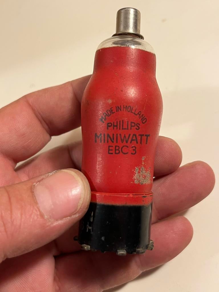 Philips Miniwatt EBC3 Radiobuis - Vintage Made in Holland, Antiek en Kunst, Ophalen of Verzenden