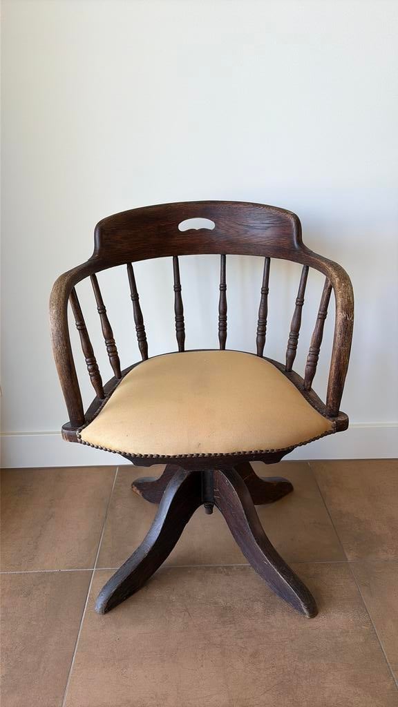 Antieke Captains Chair bureaustoel, Antiek en Kunst, Ophalen