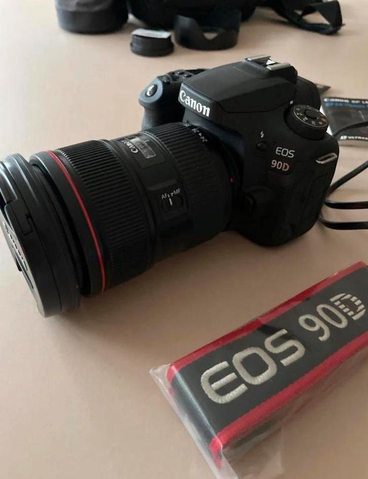 Canon EOS 90D met EF 24-70mm f/2.8L II USM lens - ZGAN, Audio, Tv en Foto, Fotocamera's Digitaal, Zo goed als nieuw, Spiegelreflex