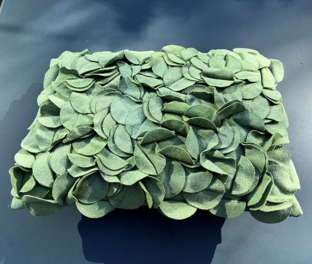 HINCK design sier kussen groen, Huis en Inrichting, Verzenden, Zo goed als nieuw, Groen, Rechthoekig