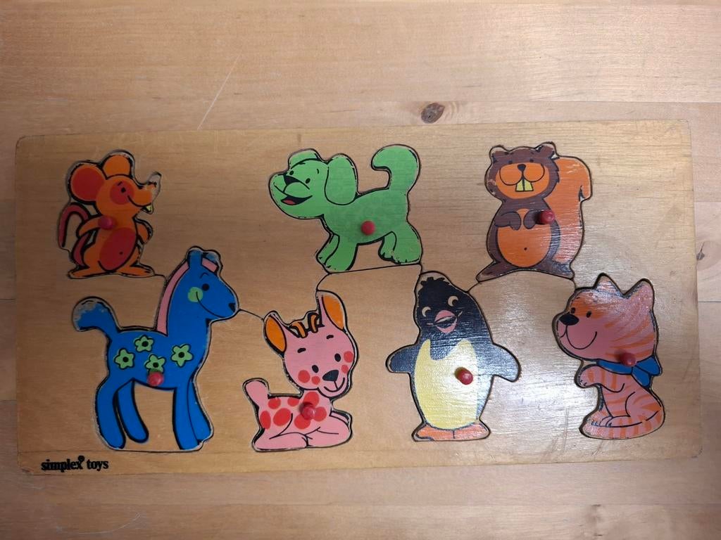 Simplex Houten Dierenpuzzel voor Kinderen, Ophalen of Verzenden, Gebruikt, Puzzelen