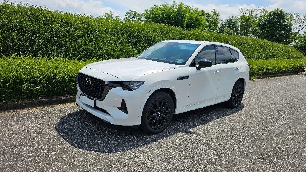 Mazda CX60 HOMURA (panoramadak, zwart leder, all packs,...), Auto's, Automaat, 2500 kg, Wit, CX-60
