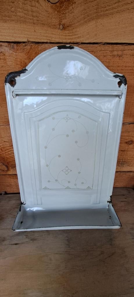 Emaille lepelrek saks motief, Antiek en Kunst, Ophalen of Verzenden