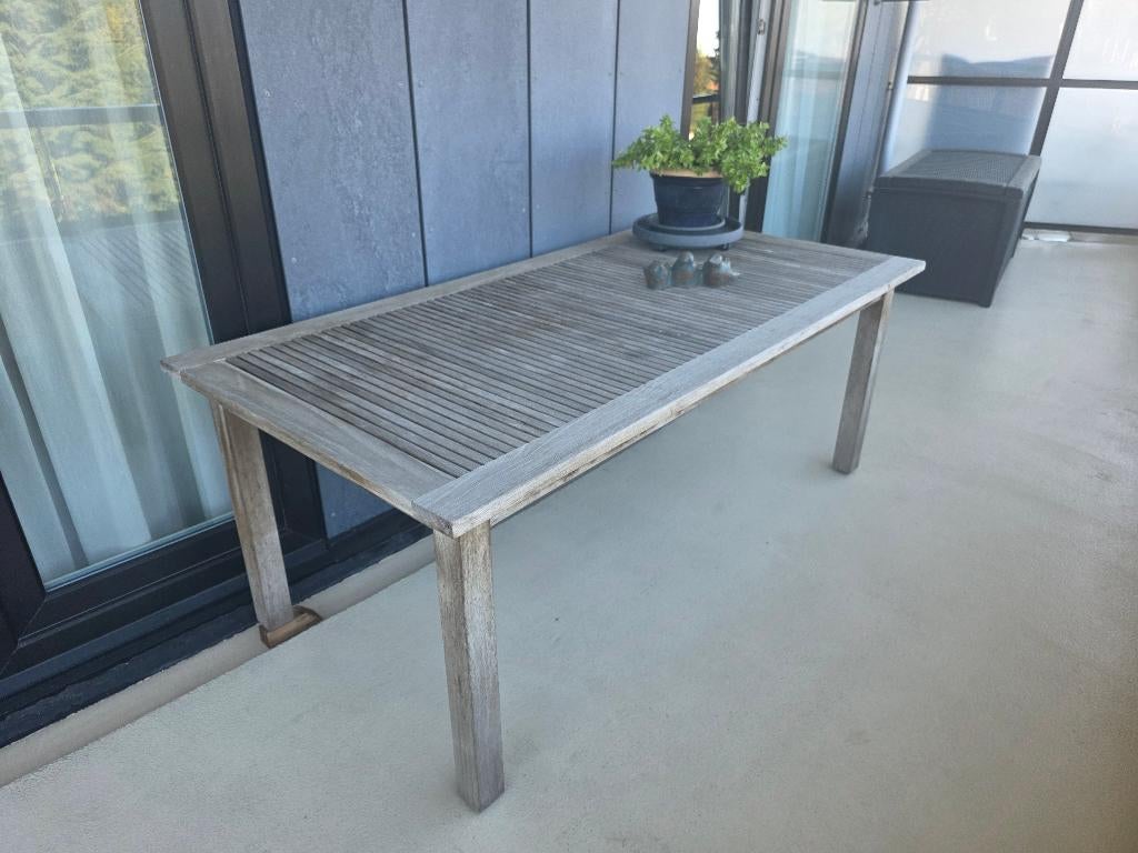 Mooie teakhouten tuintafel, Ophalen, Gebruikt, Rechthoekig, Teakhout