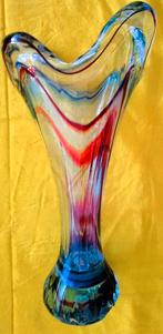 TK VAAS Murano Splash MULTI COLOR MET pontil mark IN DE VOET, Ophalen of Verzenden, Zo goed als nieuw, Overige typen