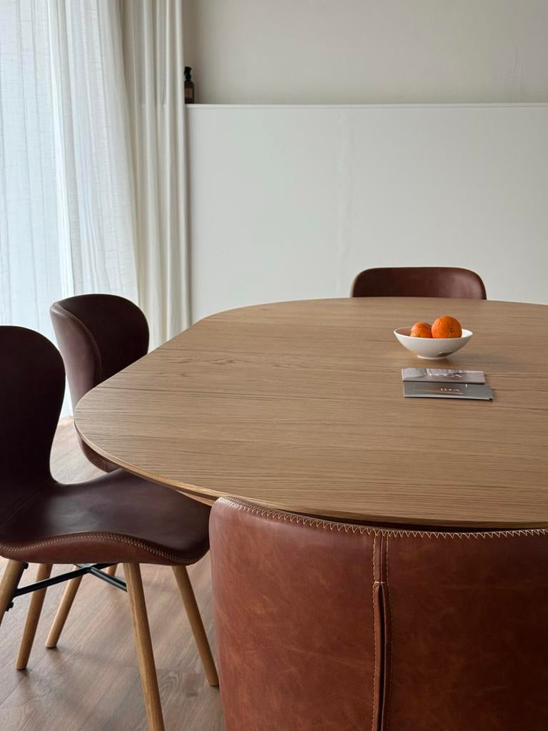 Bealife set van 4 eetkamerstoelen voor de keuken, met PU - leer beklede