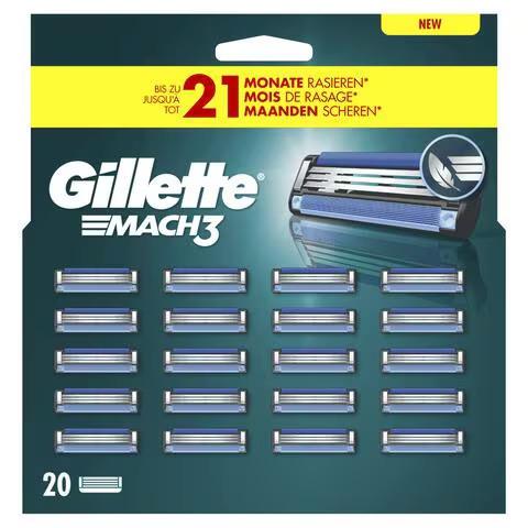 Gillette Mach3 - 20 stuks - Scheermesjes, Ophalen, Nieuw, Gehele gezicht