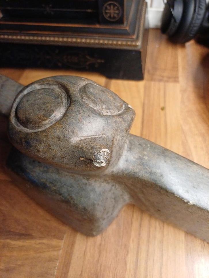 Zwaar handgesneden stenen vogel / uil beeld, Antiek en Kunst, Kunst | Beelden en Houtsnijwerken, Ophalen