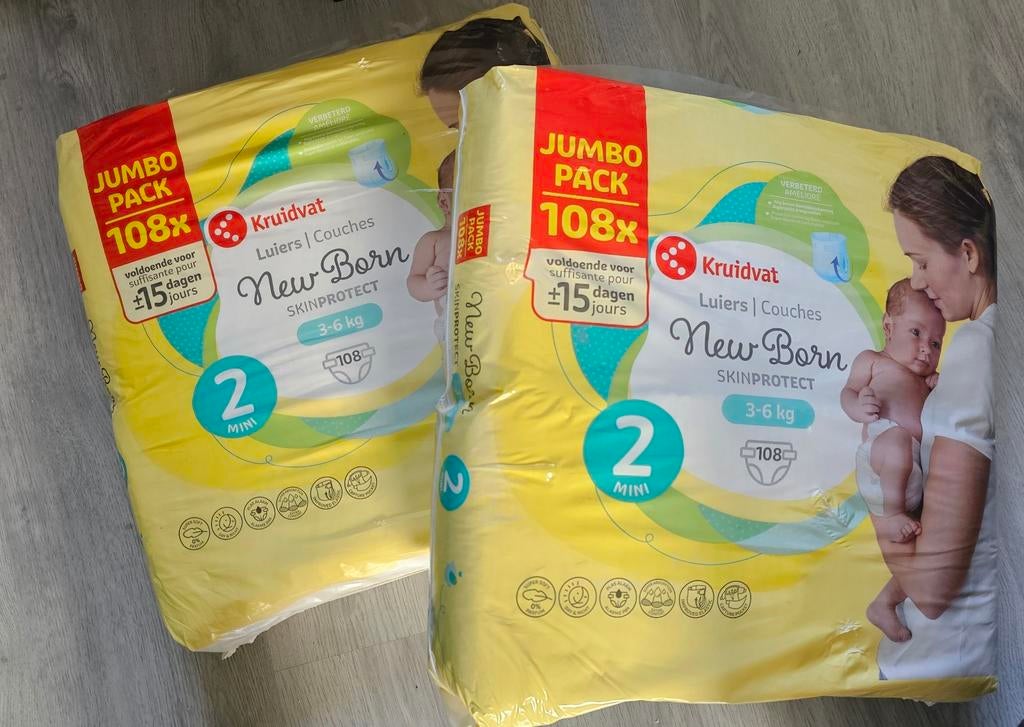 Luiers maat 2, Ophalen of Verzenden, Nieuw, Overige typen