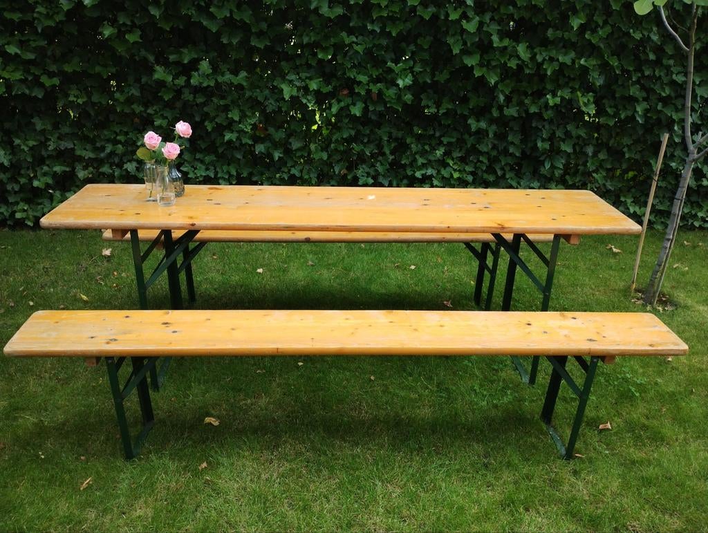 TE HUUR bierset biertafel picknicktafel statafel, Ophalen, Rechthoekig, Hout