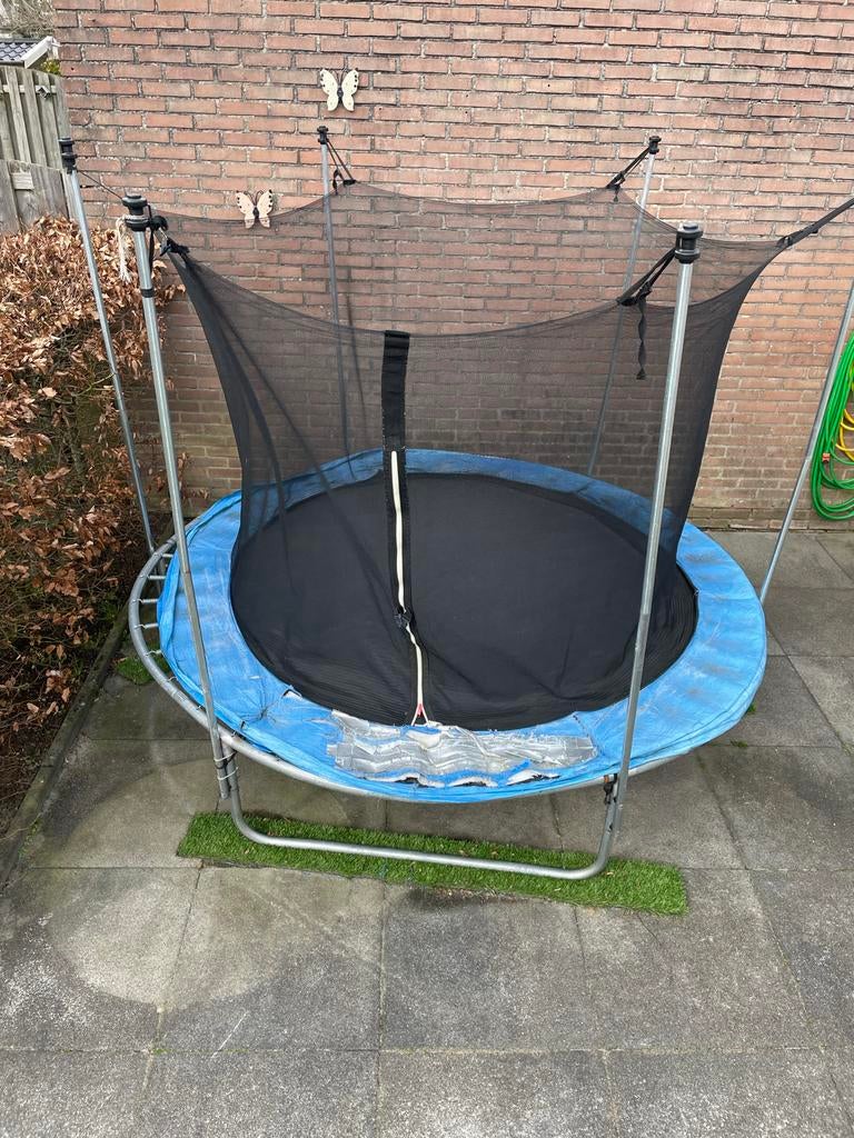 Trampoline met net, Ophalen, Gebruikt