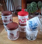Vintage Opaline voorraadpotten pot plantenpot, Ophalen of Verzenden