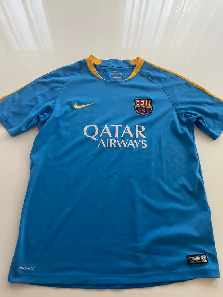 Barcelona shirt, blauw, maat 158-170/13-15 jaar, Maat XS of kleiner, Ophalen of Verzenden, Zo goed als nieuw, Shirt