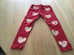 Rode broek Lindex met witte hartjes maat 110, Ophalen of Verzenden, Gebruikt, Meisje, Broek