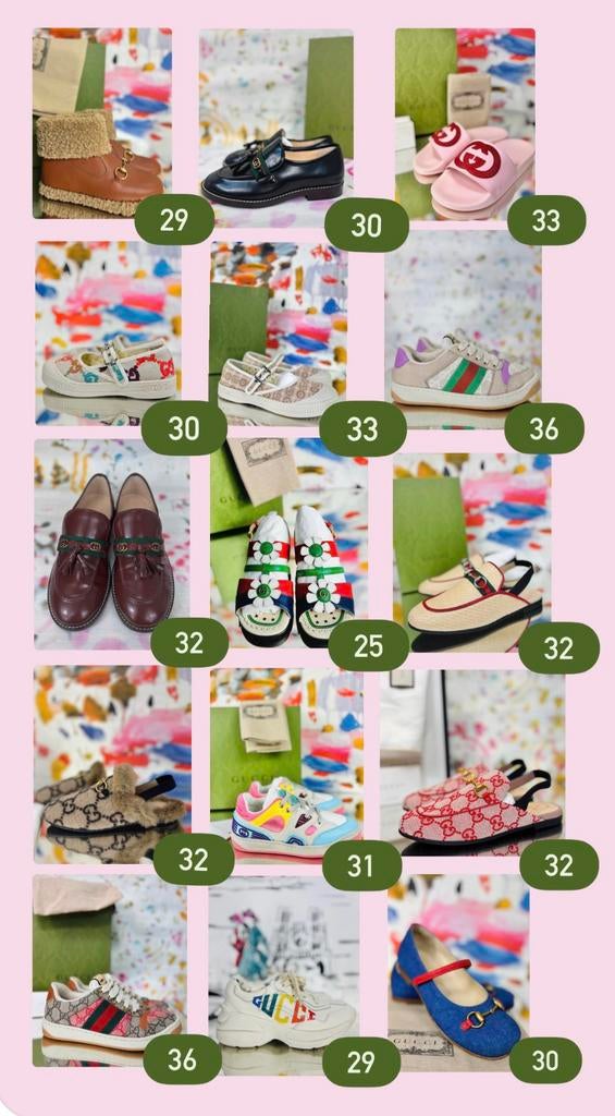 Gucci kinderschoenen maat 25 tot 36 preloved en nieuw!, Kinderen en Baby's, Kinderkleding | Schoenen en Sokken, Verzenden, Jongen of Meisje