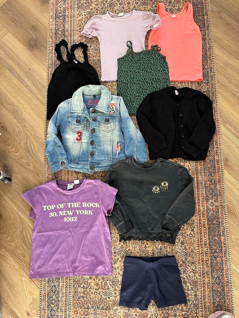 9 stuks meisjes kleding maat 98/104 - Zara, HEMA, Jill & Mit, Ophalen of Verzenden, Gebruikt, Meisje, Setje