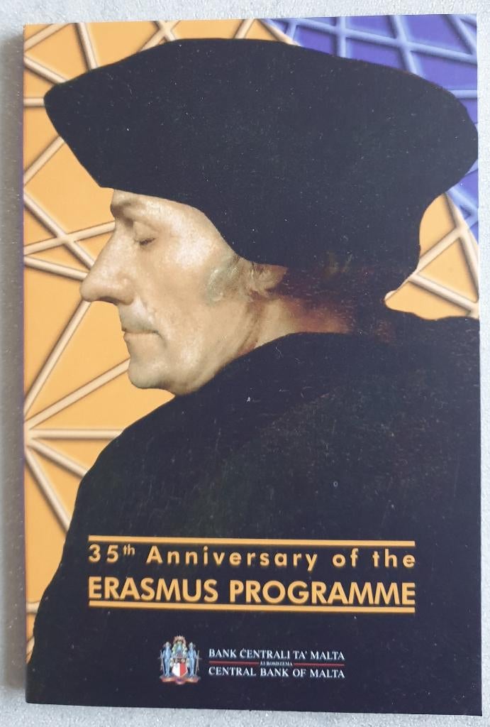 Malta 2022 2 euromunt Erasmus in magneet blister, Ophalen of Verzenden, Malta, 2 euro