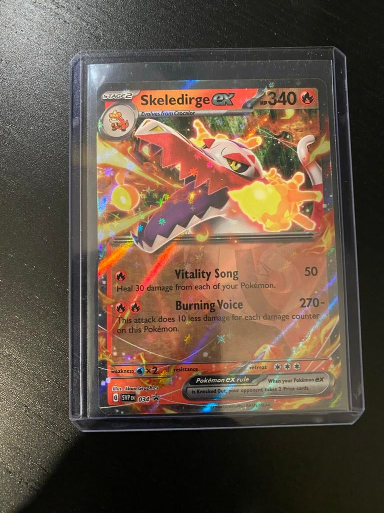 Skeledirge ex Pokémon kaart 034/091, Ophalen of Verzenden, Nieuw, Losse kaart, Foil