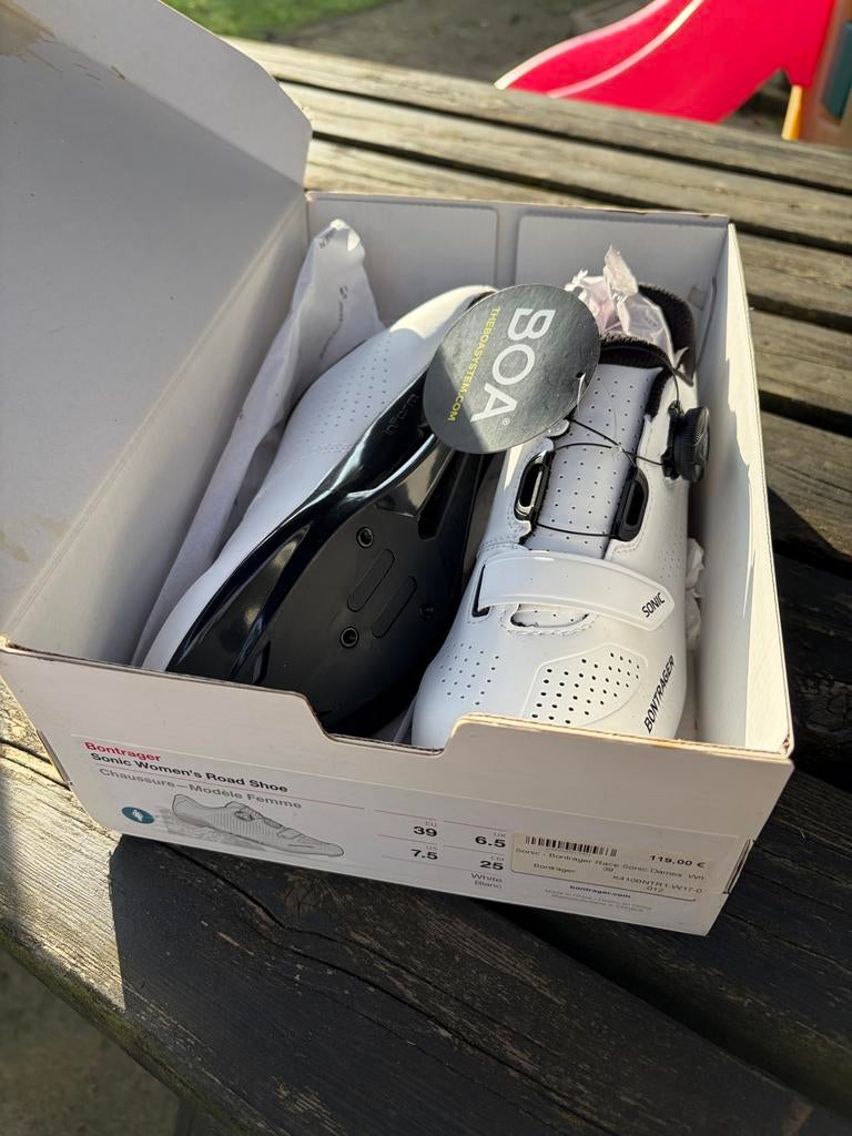 Bontrager Sonic Dames Race Fietsschoenen Wit Maat 39, Schoenen, Nieuw, Overige maten, Ophalen of Verzenden